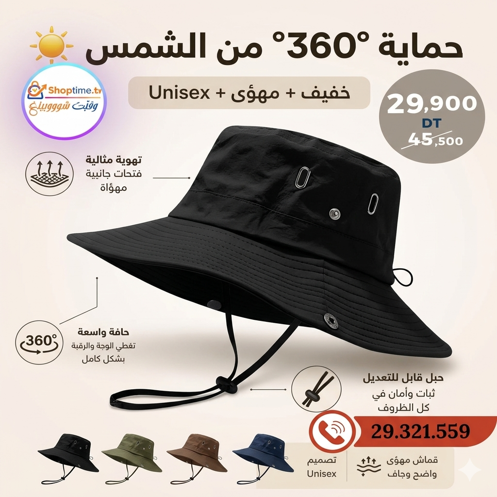 Chapeau de Soleil Unisexe à Large Bord